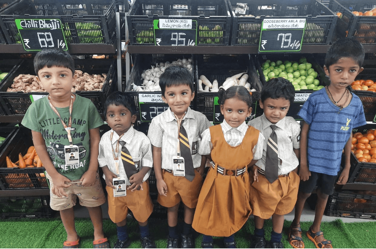 Students engaged in joyful learning activities at a primary school in AP