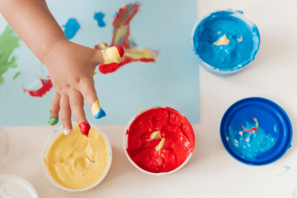 Color mixing experiment showcasing educational and fun activities for kids