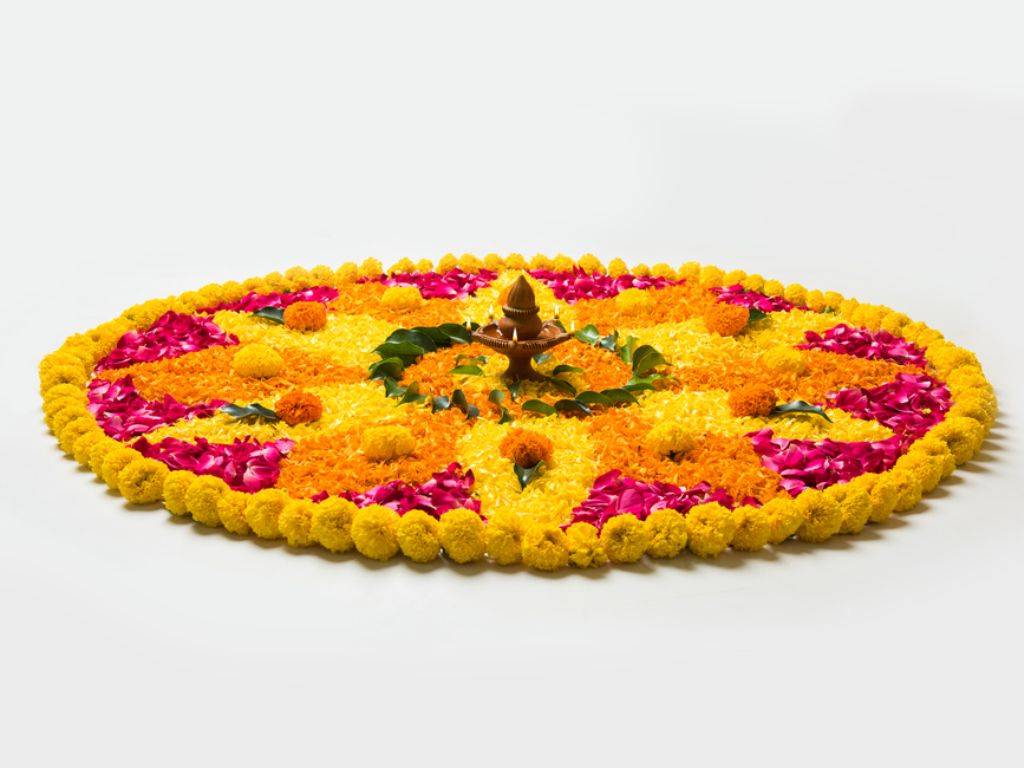 Flower Petal Rangoli